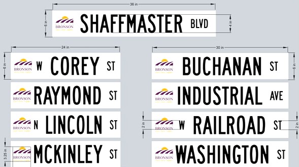 Bronson City Council Approves Buying New Street Signs